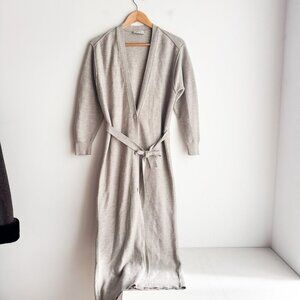 LEMAIRE wool-blend longline cardigan Light Beige Button Down S